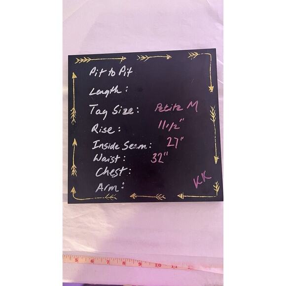 EILEEN FISHER Silk Georgette Crepe Full Length Side Zip Lilac Pants Petite M - Picture 8 of 8